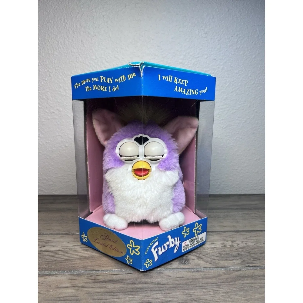 1998 Furby Special Limited Edition Spring Lavender Purple White NIB Sealed VTG
